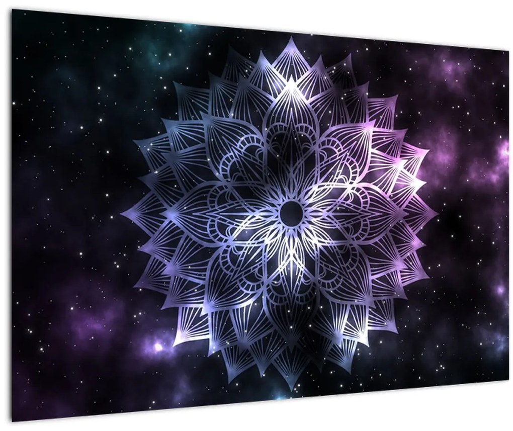Tablou - Mandala Lotus în spațiu (90x60 cm)