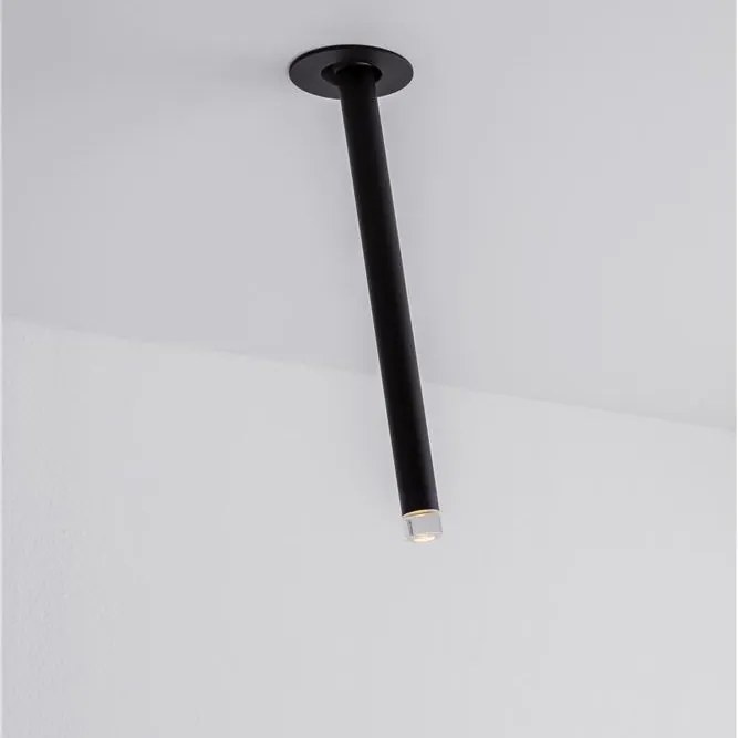 Spot LED incastrabil design tubular STILVI negru, H-24cm