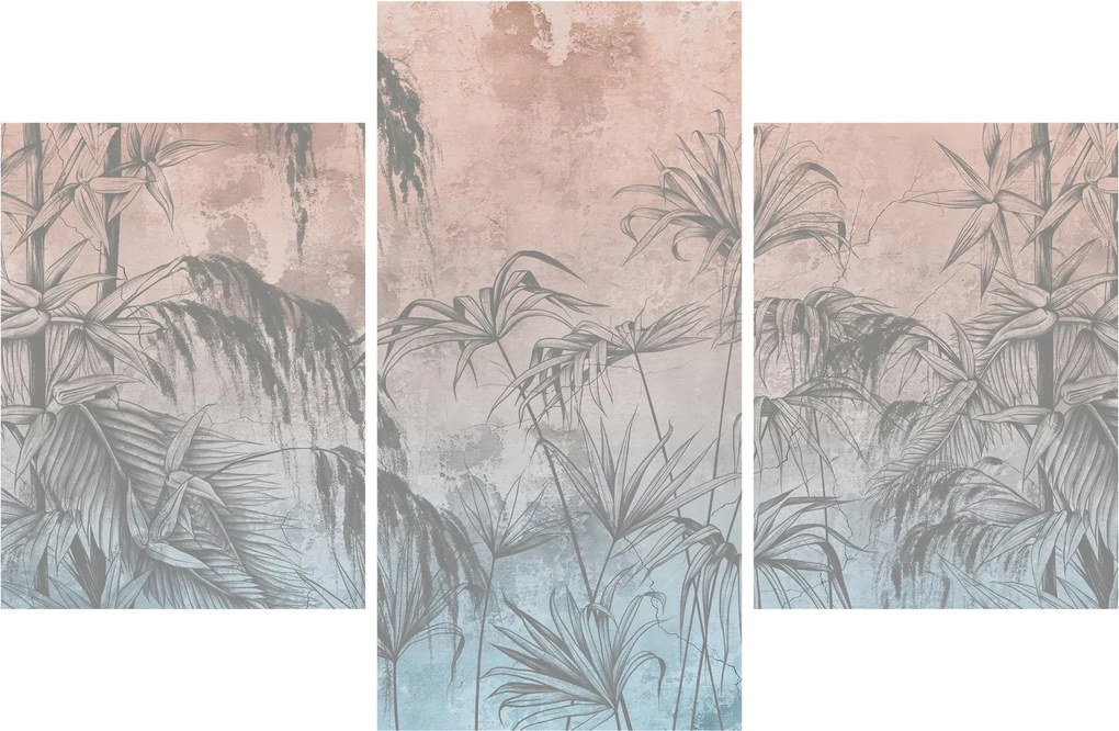 Tablou - Plante tropicale pe perete (90x60 cm)