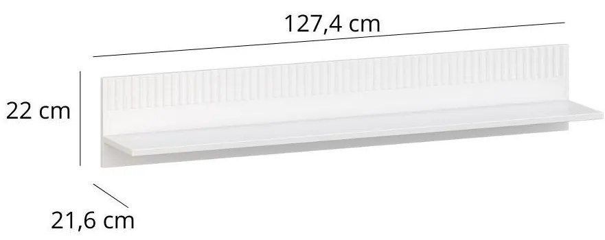 Raft de perete Vejares (alb + stejar evoke). Promo -6%. 1116989