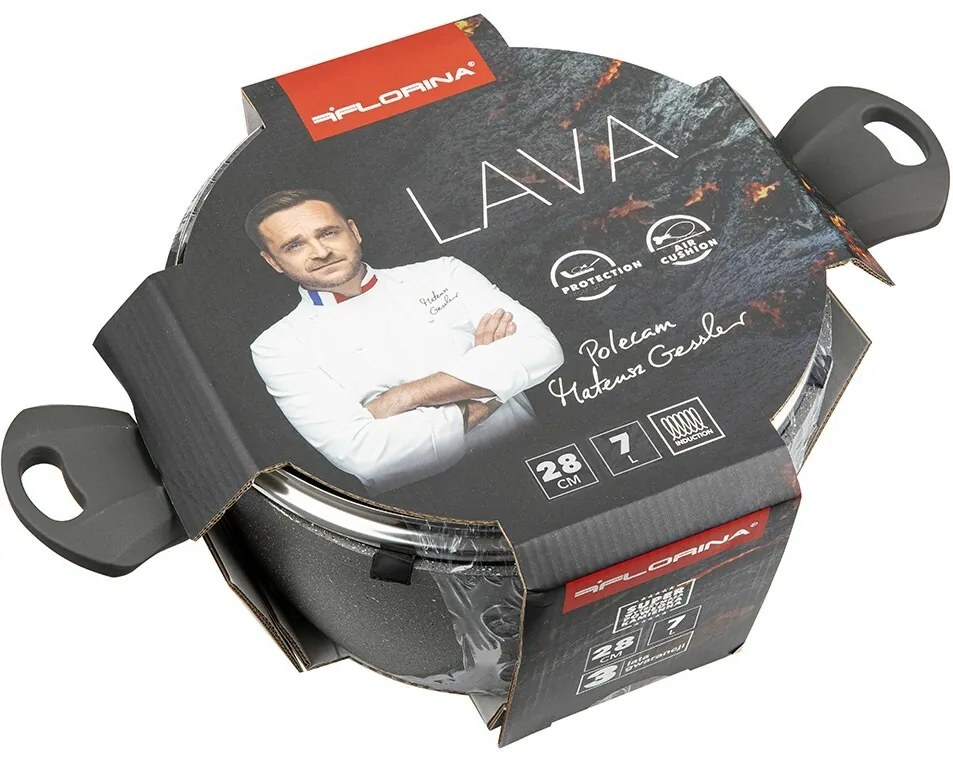 Florina Oală din aluminiu Lava 7 l, 28 cm, diam. 28 cm