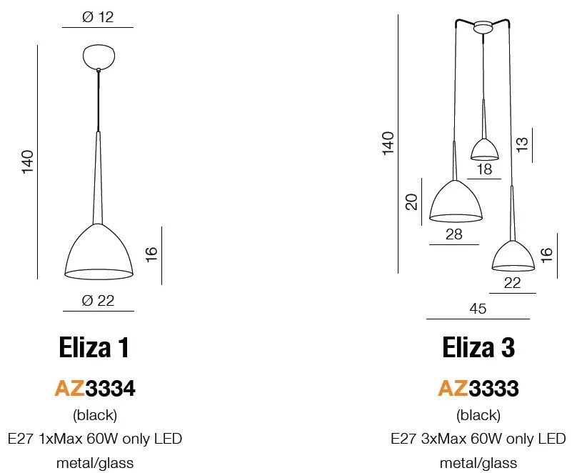 Pendul design modern Eliza 1 ZZ AZ3334