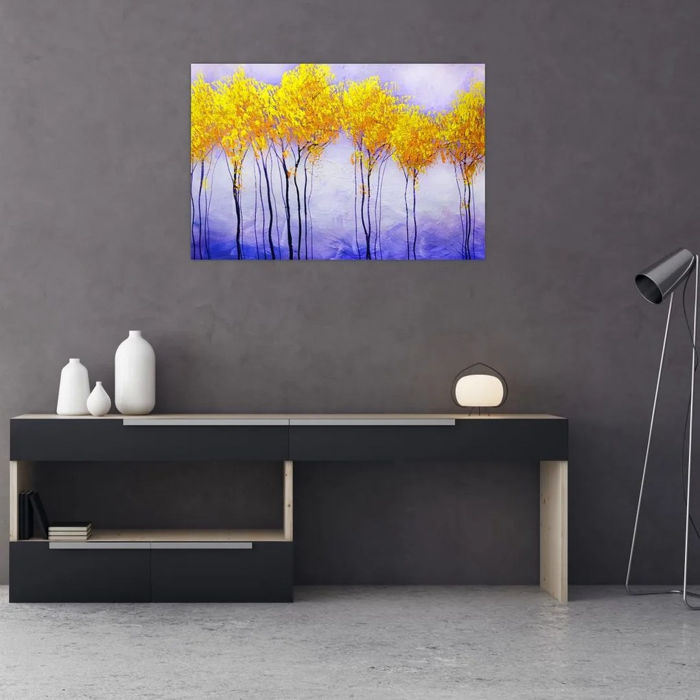 Tablou - Copaci galbeni (90x60 cm)