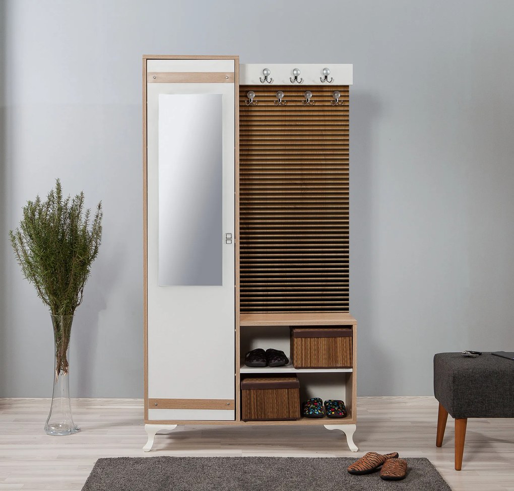 Set mobilier pentru hol Inuk 220 (Stejar sonoma). 1072006