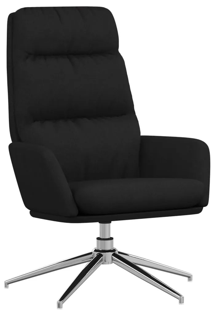 341136 vidaXL Scaun de relaxare, negru, material textil