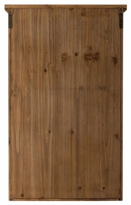 Vitrina verde, din lemn cu aspect vintage, 7 rafturi, Hazem