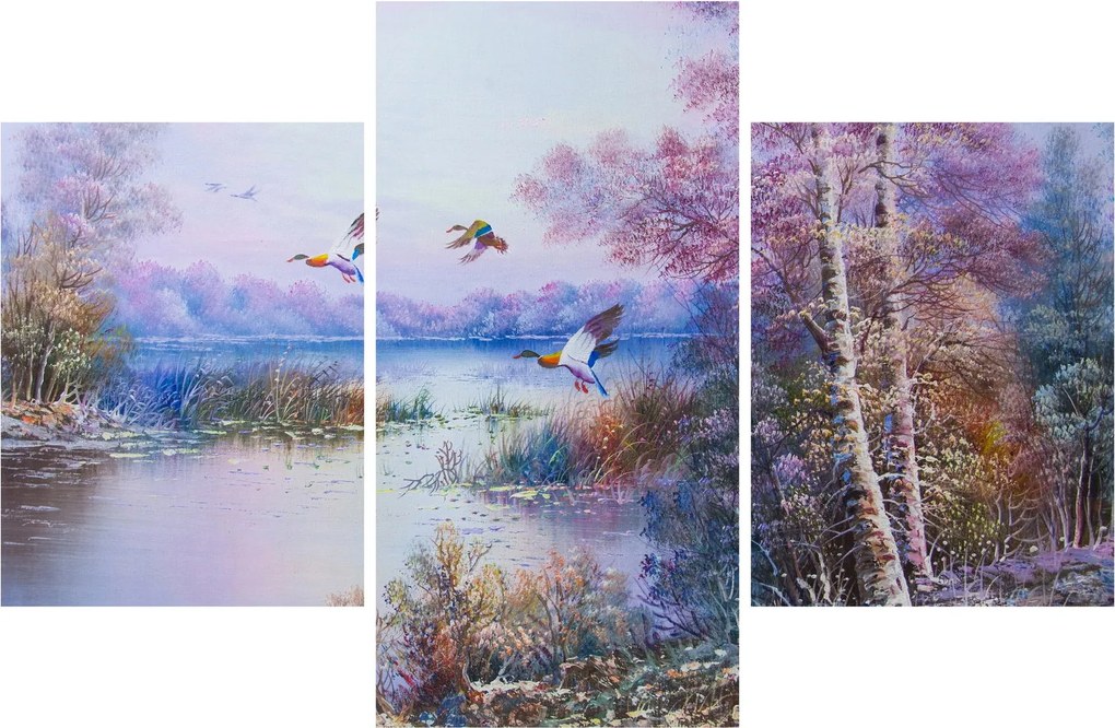 Tablou - Sosirea toamnei, pictură în ulei (90x60 cm)