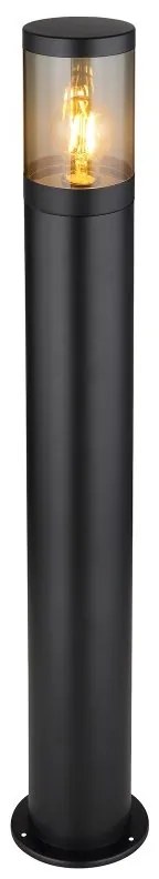 Stalp mediu pentru exterior design modern IP44 Xeloo negru, fumuriu