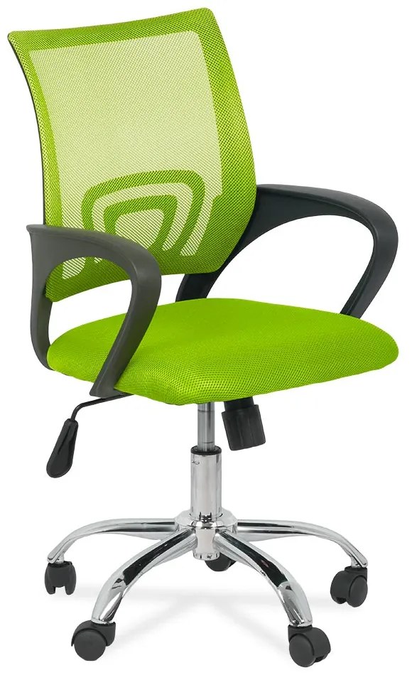 Scaun de birou din mesh si rotativ OFF 619 verde