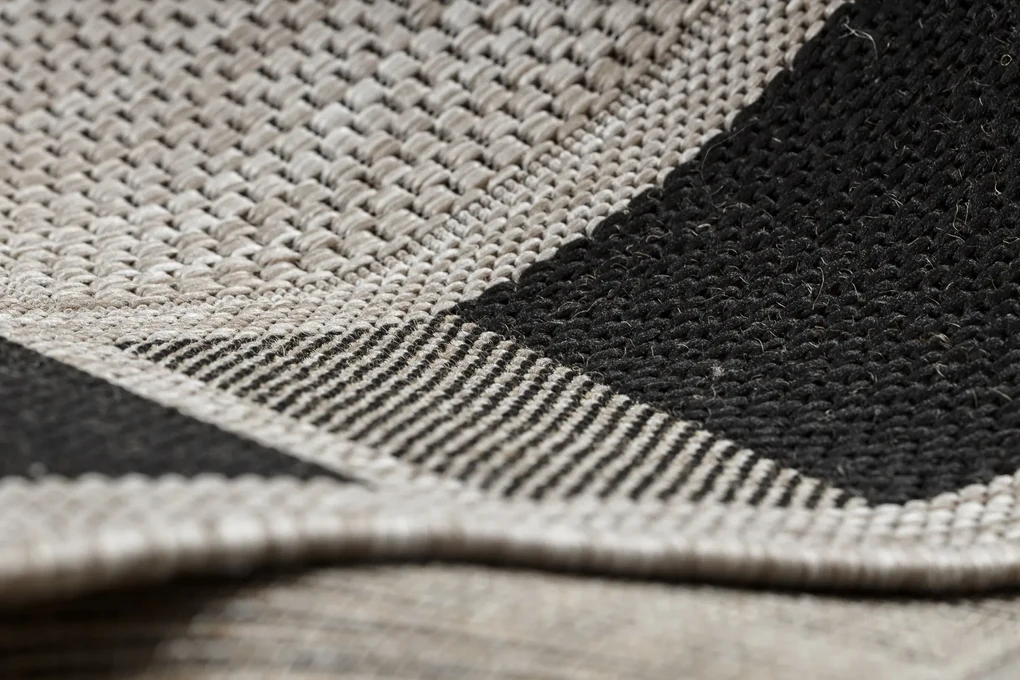 Covor sisal Floorlux 20195 argintiu  si negru