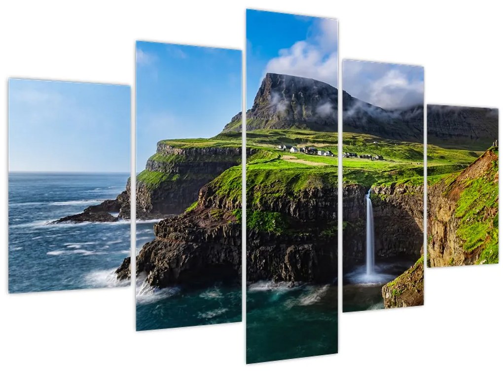 Tablou - Cascada Múlafossur (150x105 cm)