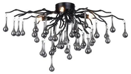 Paul Neuhaus 8090-18 - Lustră aplicată ICICLE 4xG9/40W/230V 30x60 cm negru