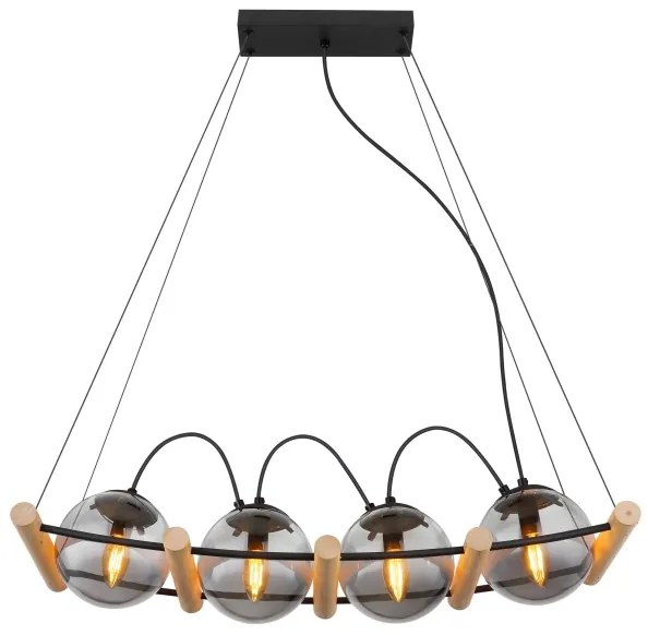 Lustră pe cablu LEONA 4xE27/15W/230V Globo 15883-4H