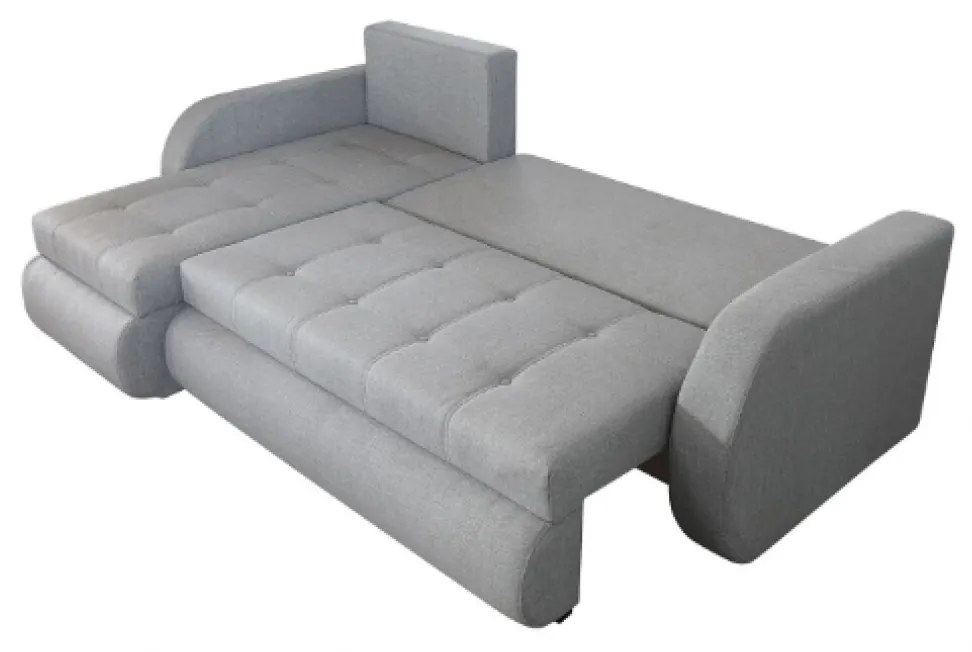 Coltar extensibil reversibil Siena Lux Grey 243x141x81 cm cu lada de depozitare