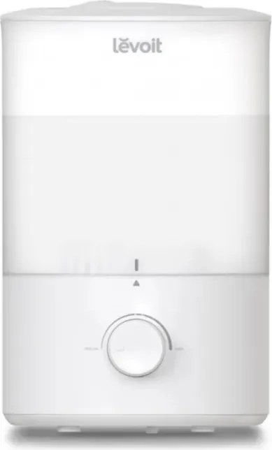 La mâna a doua: Umidificator de aer cu ultrasunete Levoit Dual 150, 27 m2, 25W, 3 L, Autonomie 25 h, Aromoaterapie, Fara BPA, Lampa de noapte, Alb
