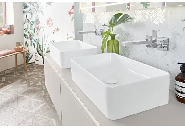 Lavoar pe blat, Villeroy&Boch Collaro, material TitanCeram, 56x36cm, Alb Alpin, 4A205601