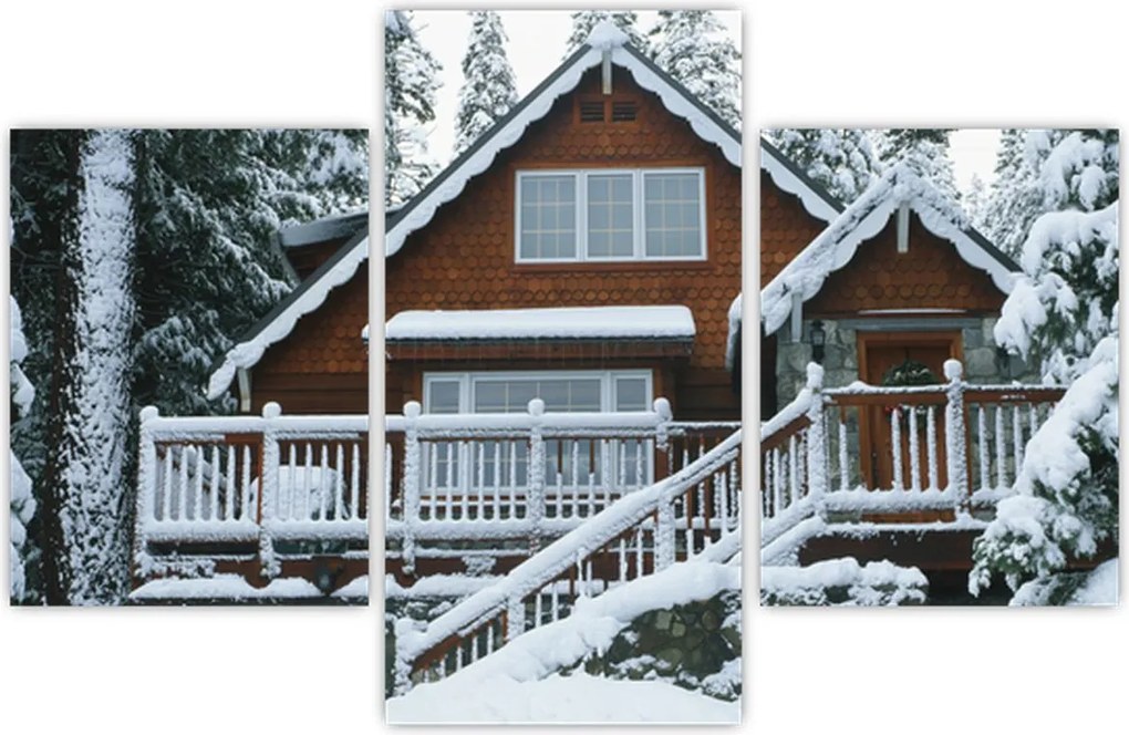 Tablou - Cabană din lemn (90x60 cm)