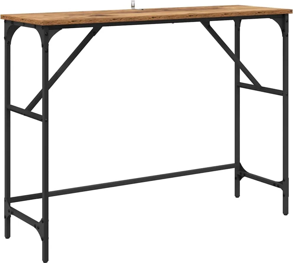 vidaXL Masă de consolă Lemn vechi 100 x 32 x 75 cm Lemn compozit