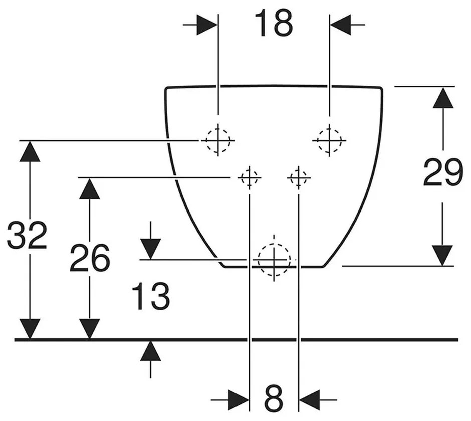 Bideu suspendat 510x350x290 mm, alb