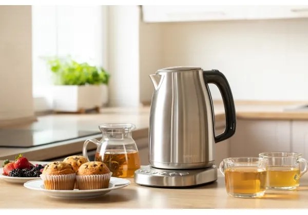 Fierbător de apă cu termoreglare 1,7 l 2200W/230V oțel inoxidabil Sencor