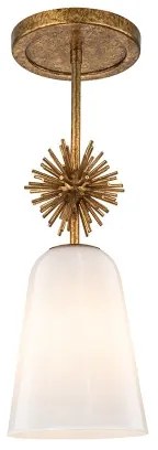 Lustră Quoizel STARING-MP-DG-OPAL STARING 1xE27/40W/230V d. 18,4 cm auriu/alb