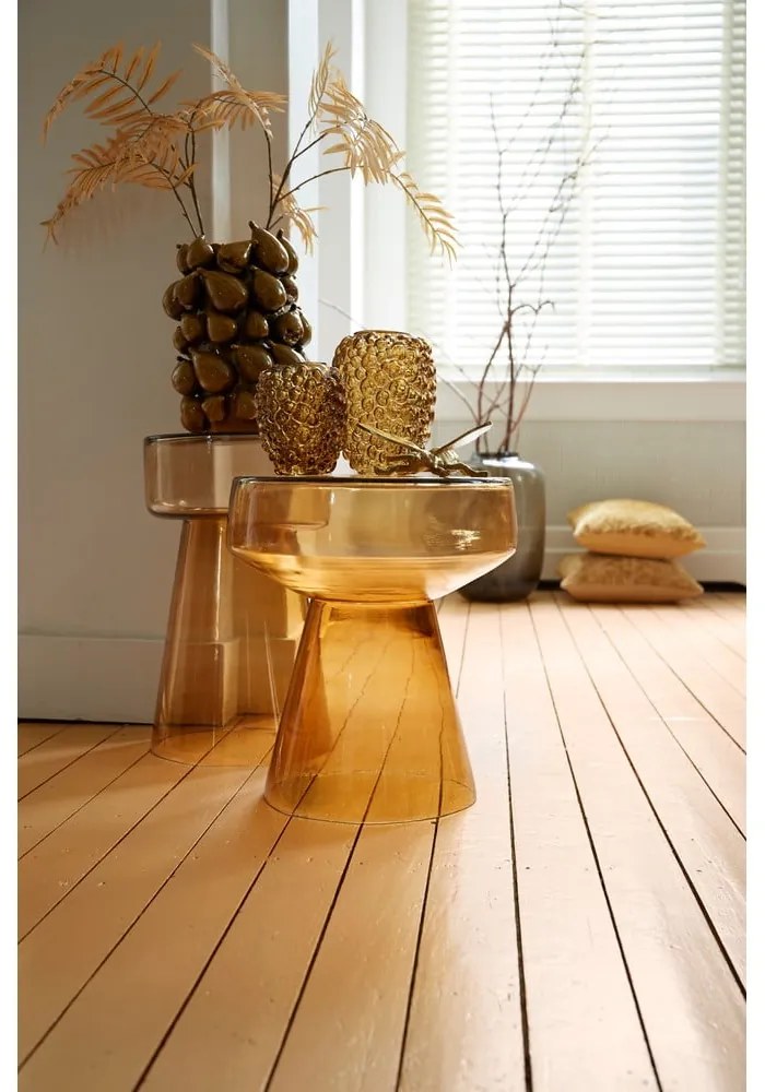 Măsuță auxiliară rotundă din sticlă ø 37 cm Dakwa – Light &amp; Living