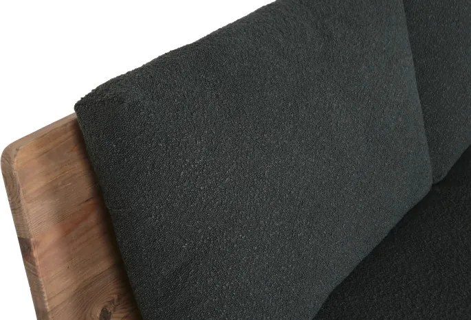 Canapea 3 locuri din stofa si lemn de pin " Black Aged