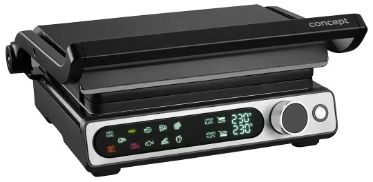 Concept ge3500 - Grătar contact cu sondă temperatură 2000W/230V negru