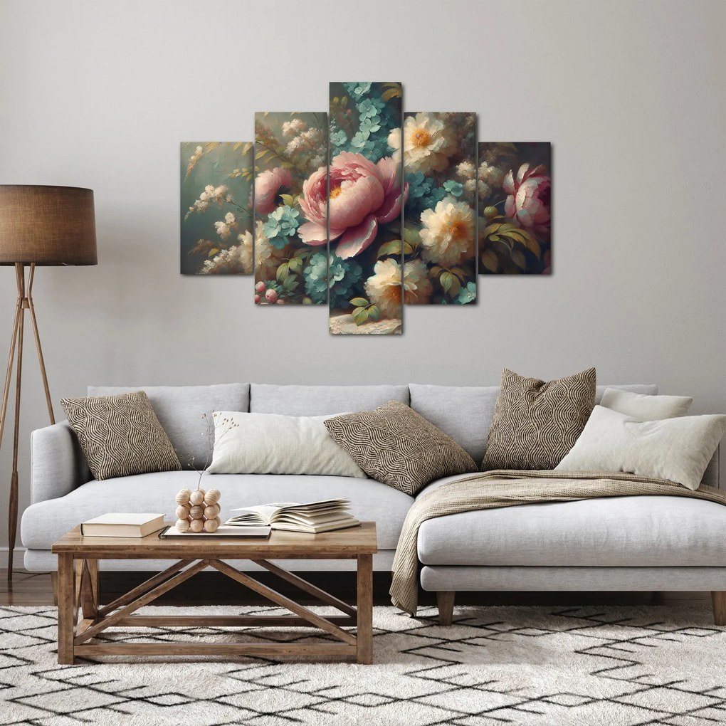 Tablou - Natură moartă cu flori - pictură (150x105 cm)