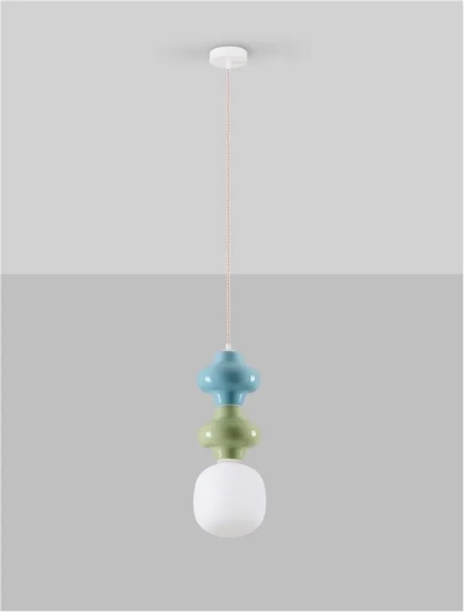 Pendul ceramic design modern CHIC verde/ albastru