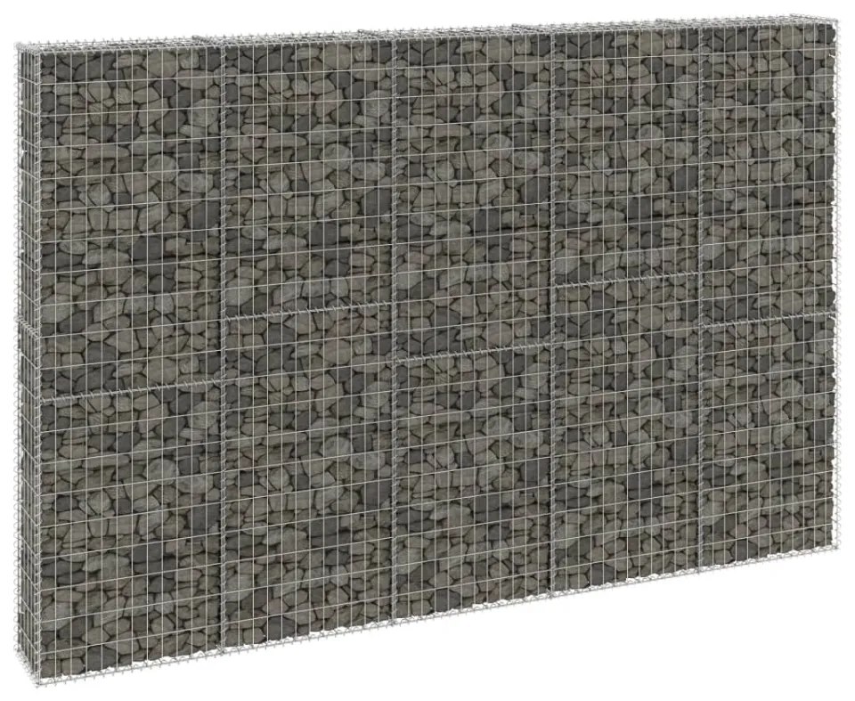 Perete gabion cu capace, 300 x 30 x 200 cm, oțel galvanizat