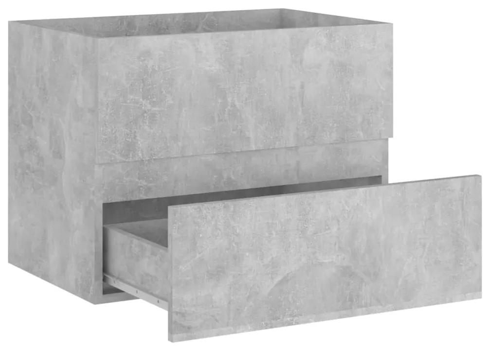 Dulap cu chiuveta incorporata, gri beton, PAL Gri beton, 60 x 38.5 x 45 cm