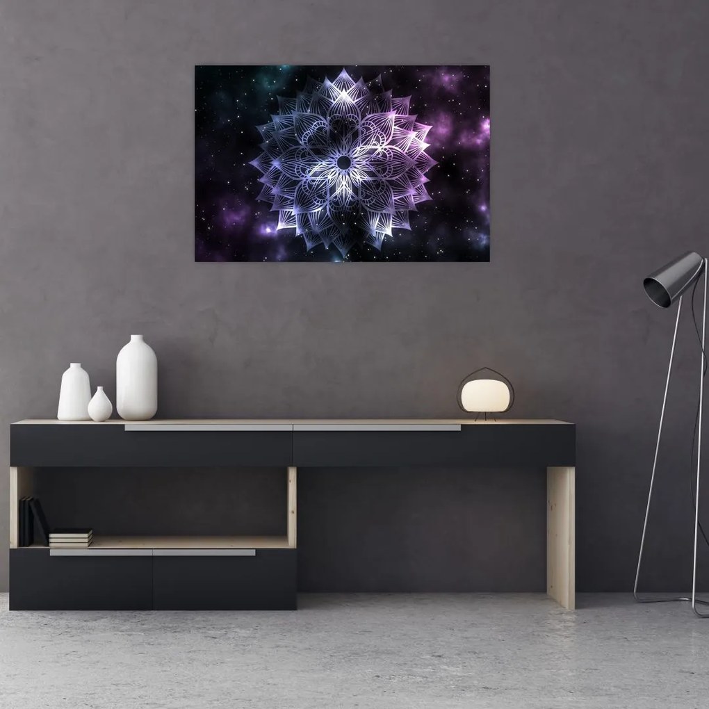 Tablou - Mandala Lotus în spațiu (90x60 cm)