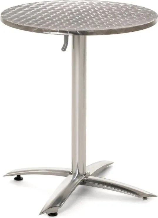 Set de grădină cu masă bistro și 2 scaune stivuibile, gri