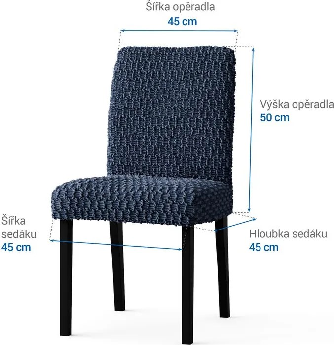 Gaico Huse bielastice MOSAICO albastre scaun cu spatar 2 buc (45 x 45 x 50 cm)
