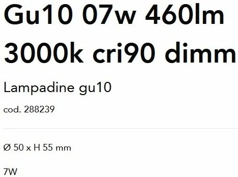Bec LED dimabil ,GU10 7W 460lm 3000k cri90 dimm
