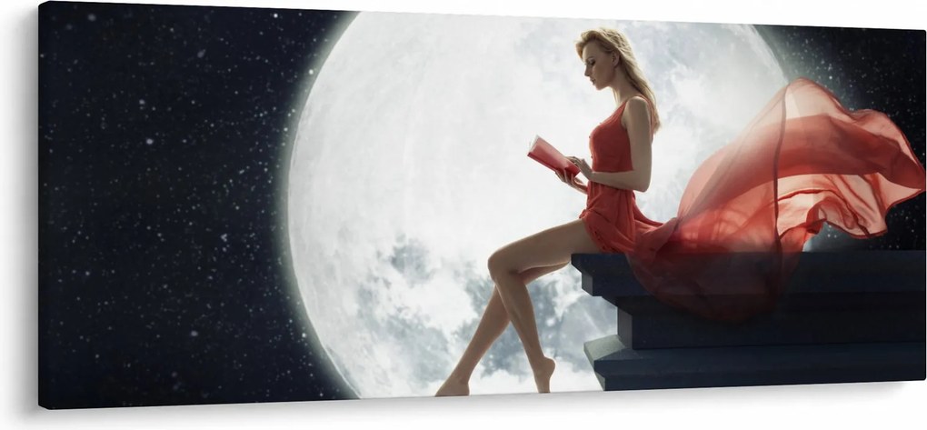 Tablou - Femeia sub clar de lună (120x50 cm)