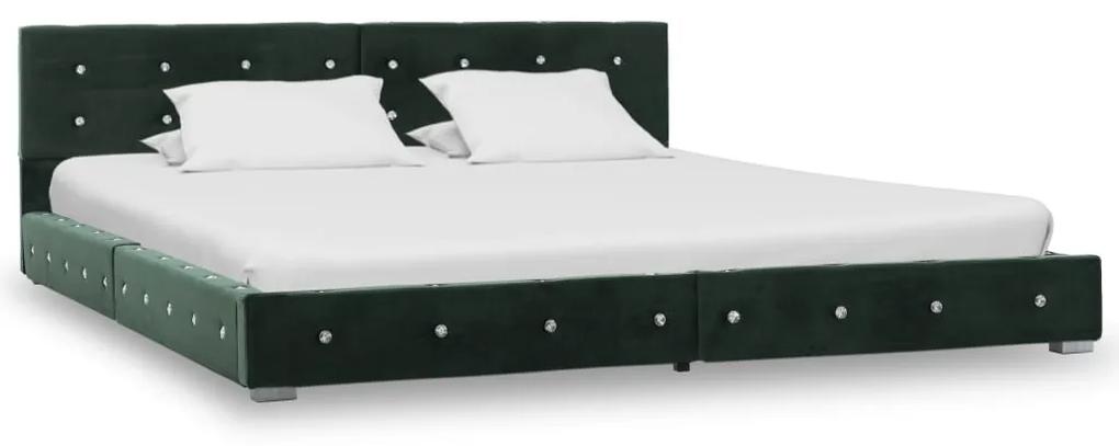 280406 vidaXL Cadru de pat, verde, 180 x 200 cm, catifea