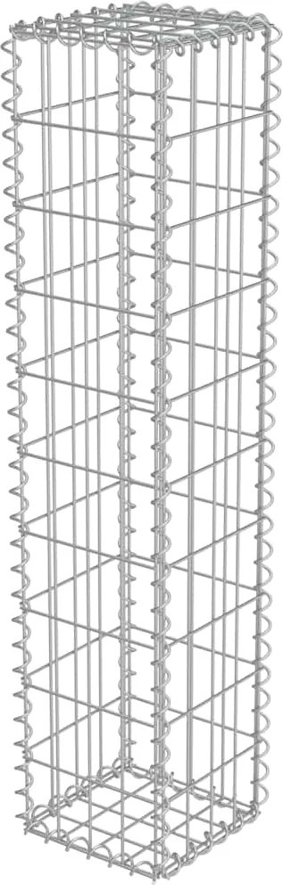 vidaXL Perete gabion cu capace, 20x20x100 cm, oțel galvanizat