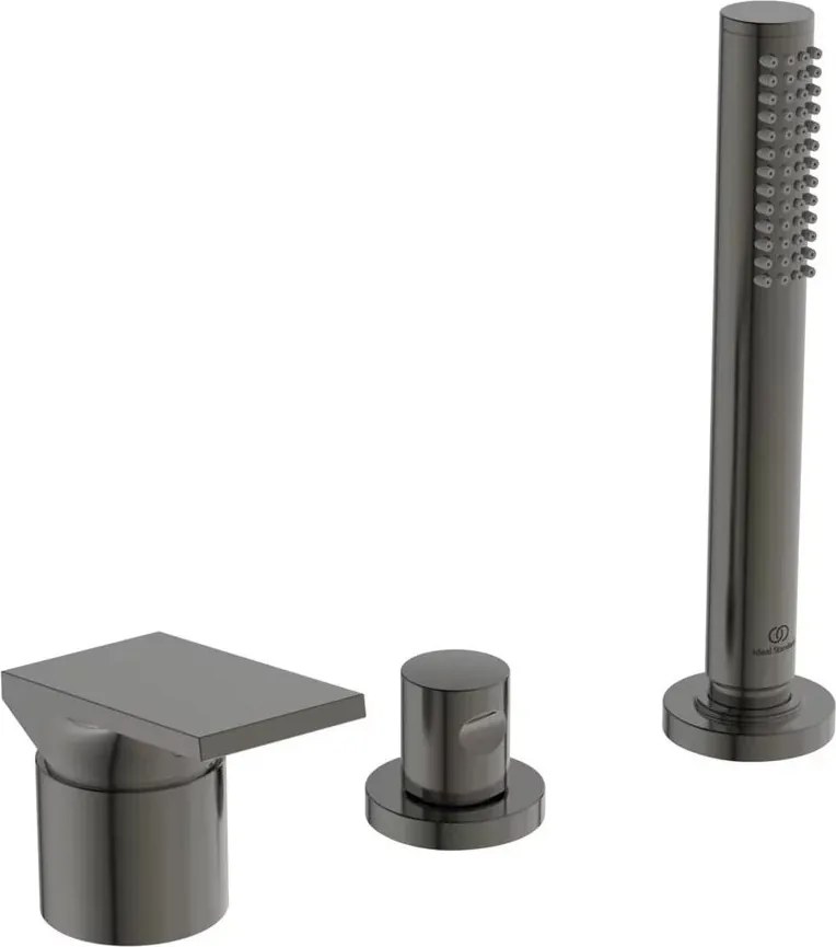 Baterie cada - dus Ideal Standard Atelier Extra gri Magnetic Grey cu 3 elemente