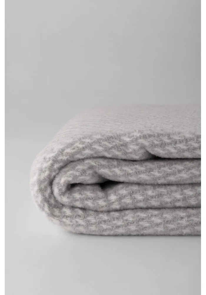 Pled din amestec de bumbac Euromant Ruby, 140 x 180 cm, gri deschis