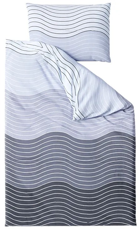 Lenjerie de pat din bumbac gri ASTRID Dimensiune lenjerie de pat: 2 buc 70 x 90 cm | 200 x 220 cm