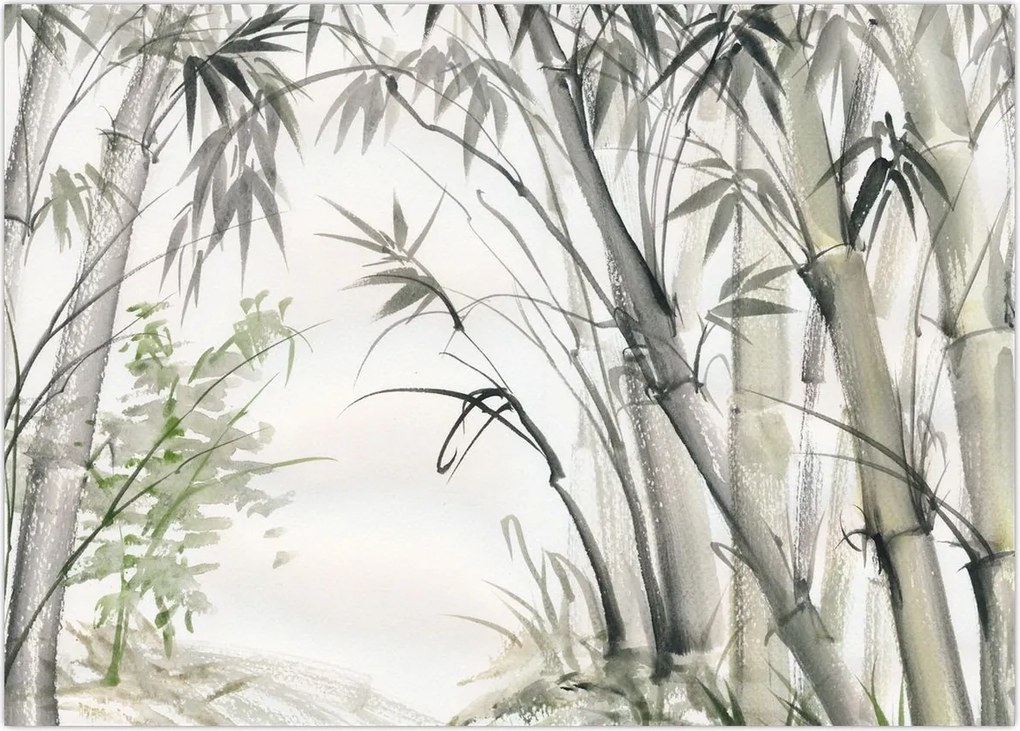 Tablou - Bambuși,desen (70x50 cm)