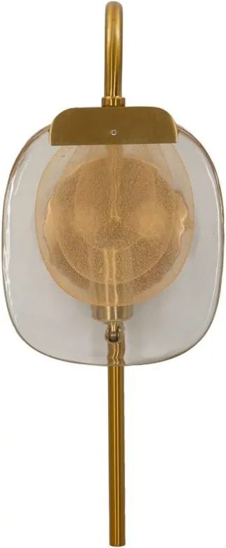 Aplică de perete aurie din sticlă Softy – Mauro Ferretti