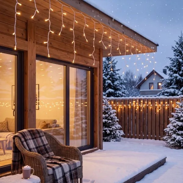 BRILAGI - LED pentru exterior ghirlandă de Crăciun 1200xLED/8 funcții 63m IP44 alb cald țurțuri