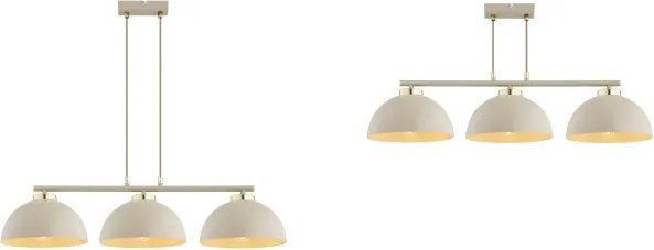 Brilagi - Lustră suspendată pe cablu MOON 3xE27/60W/230V bej/auriu