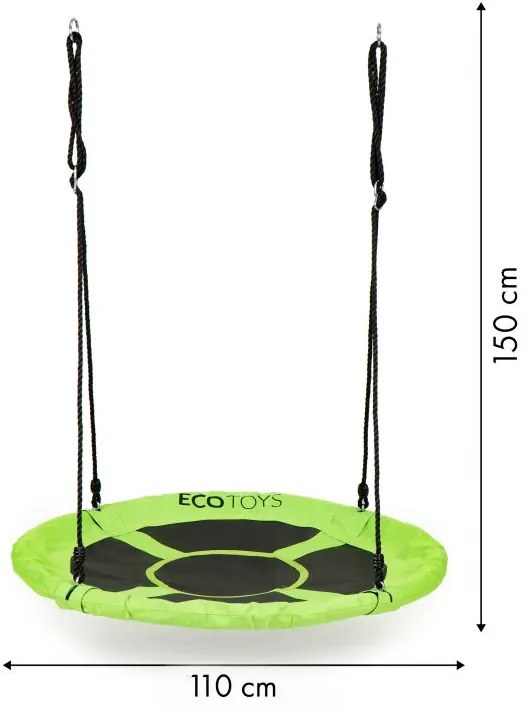 Leagăn de grădină cuib de barză 110 cm ECOTOYS verde
