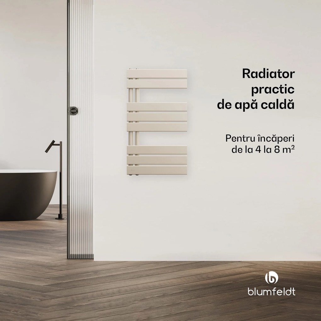 Blumfeldt Radiator Fairmont, 45 x 80 cm, de perete, design modern, cu încălzire pe apă