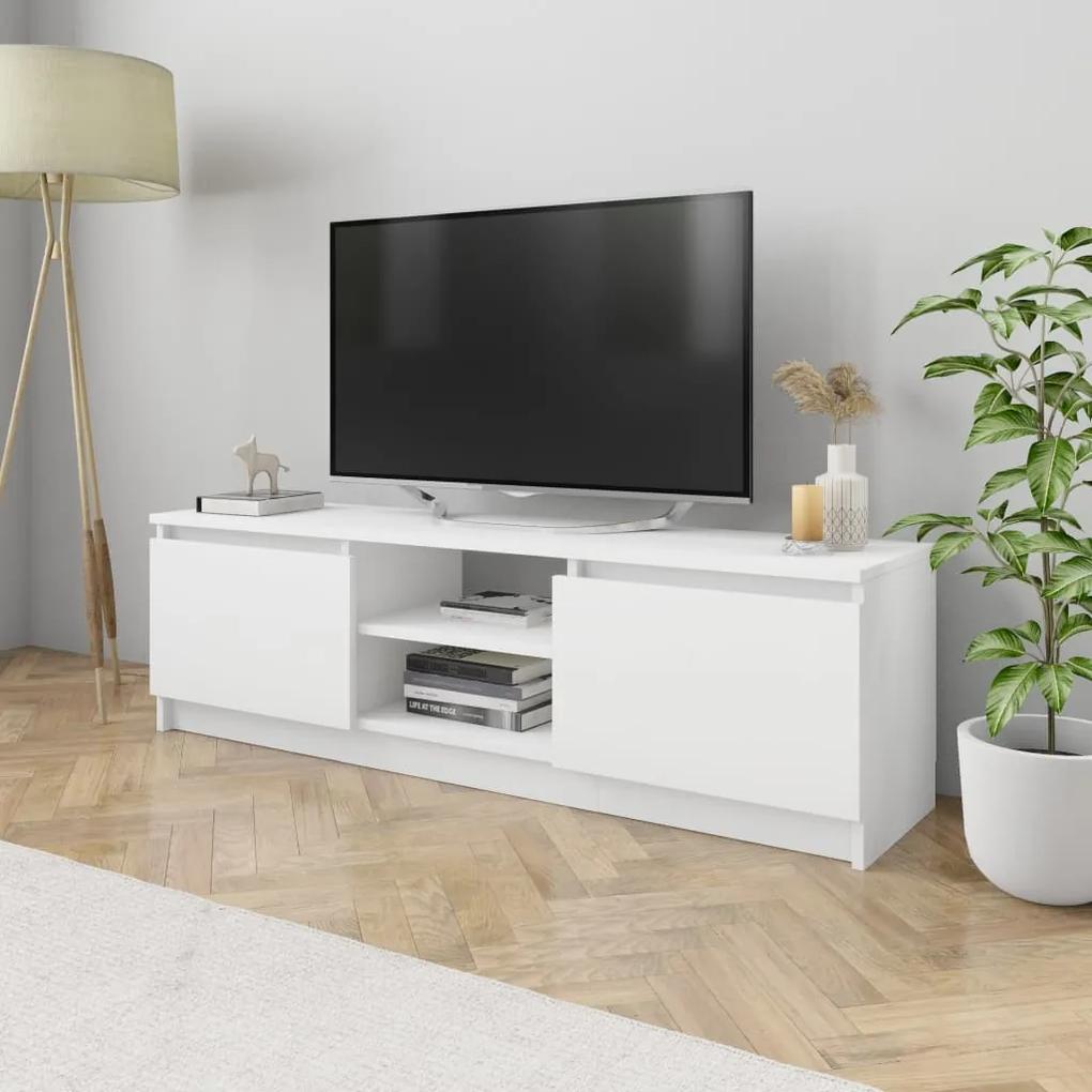 800567 vidaXL Comodă TV, alb, 120 x 30 x 35,5 cm, PAL