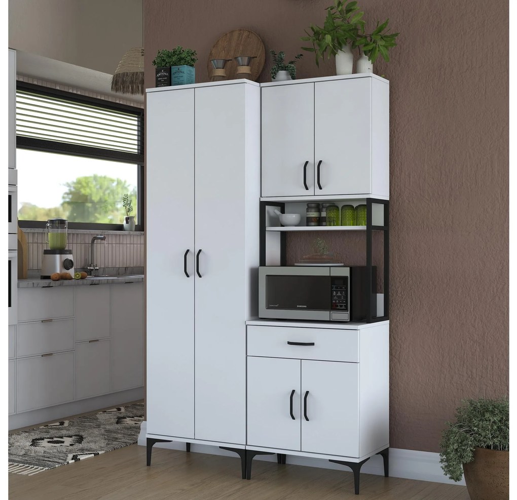 Set dulapuri bucătărie Jenaretta 20 (alb + negru). 1107092